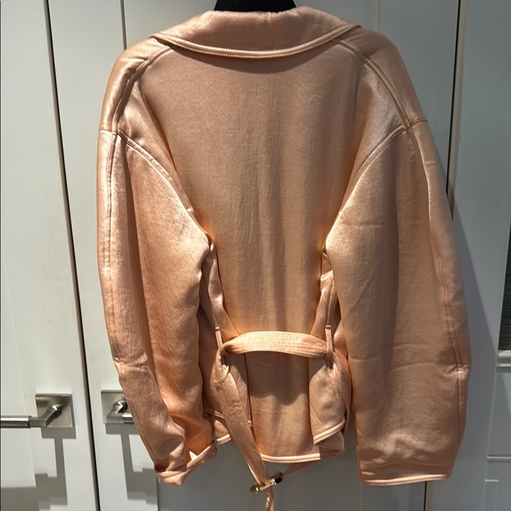 Nanushka Peach Satin padded jacket - Picture 7 of 9